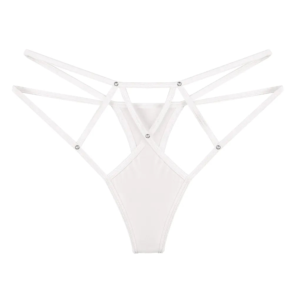 Y2K Rhinestone Women's Breathable T-Back Thong Panties