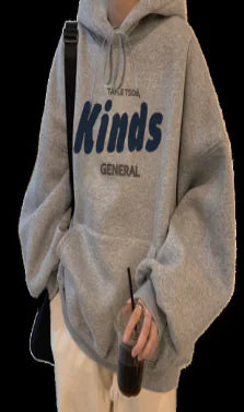 Women's Hooded Fleece Sweater with Letter Design