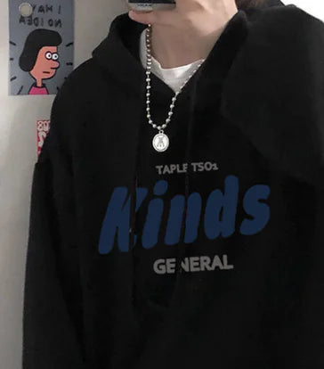 Women's Hooded Fleece Sweater with Letter Design