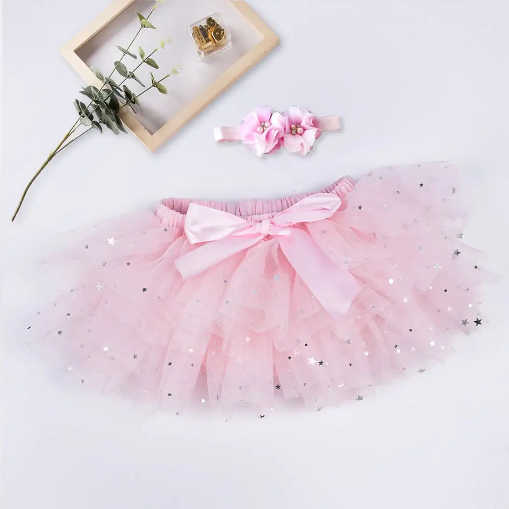 Children's Half-Length Net Yarn Skirt