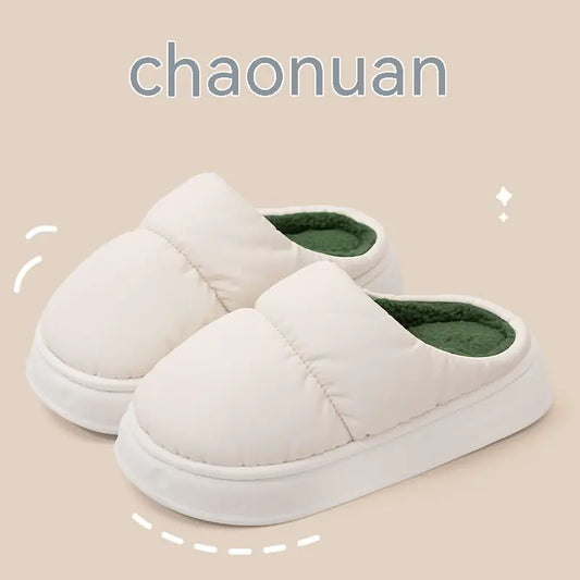 Warm Plush Waterproof Cotton Non-slip Home Slippers