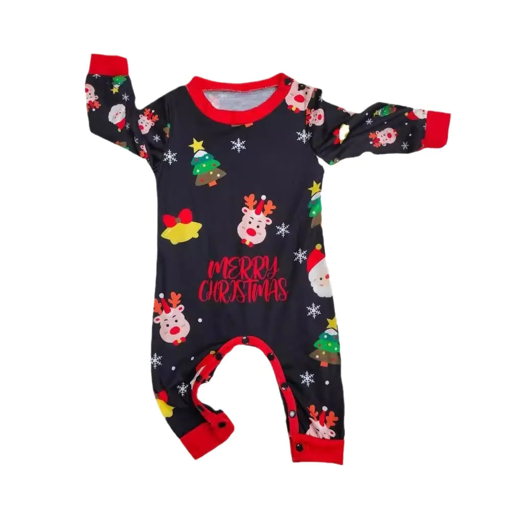 Christmas Family Pajama Set with Santa Print