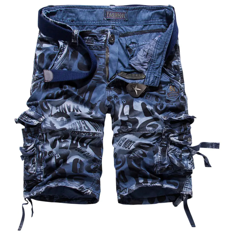 Retro Camouflage Men's Five-Pocket Shorts