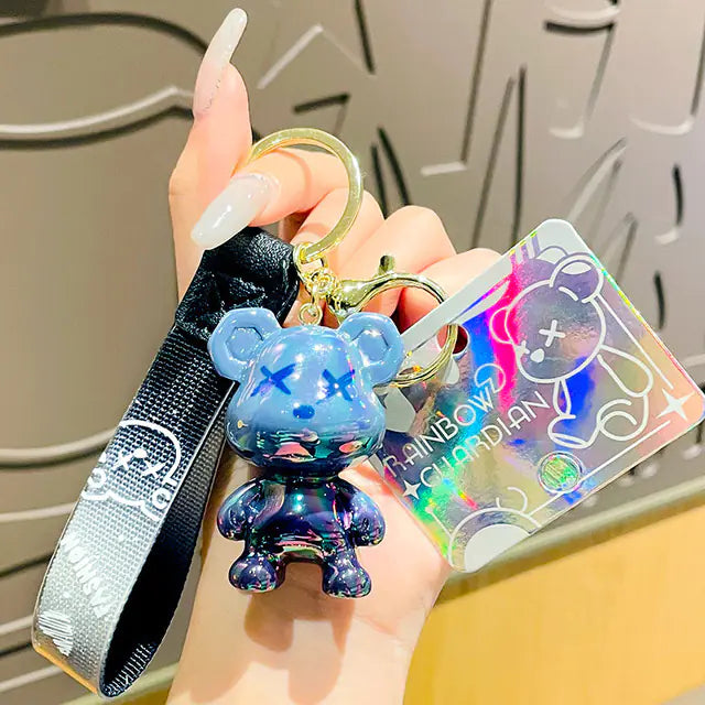 Acrylic Cartoon Bear Keychain for Mobile Phones