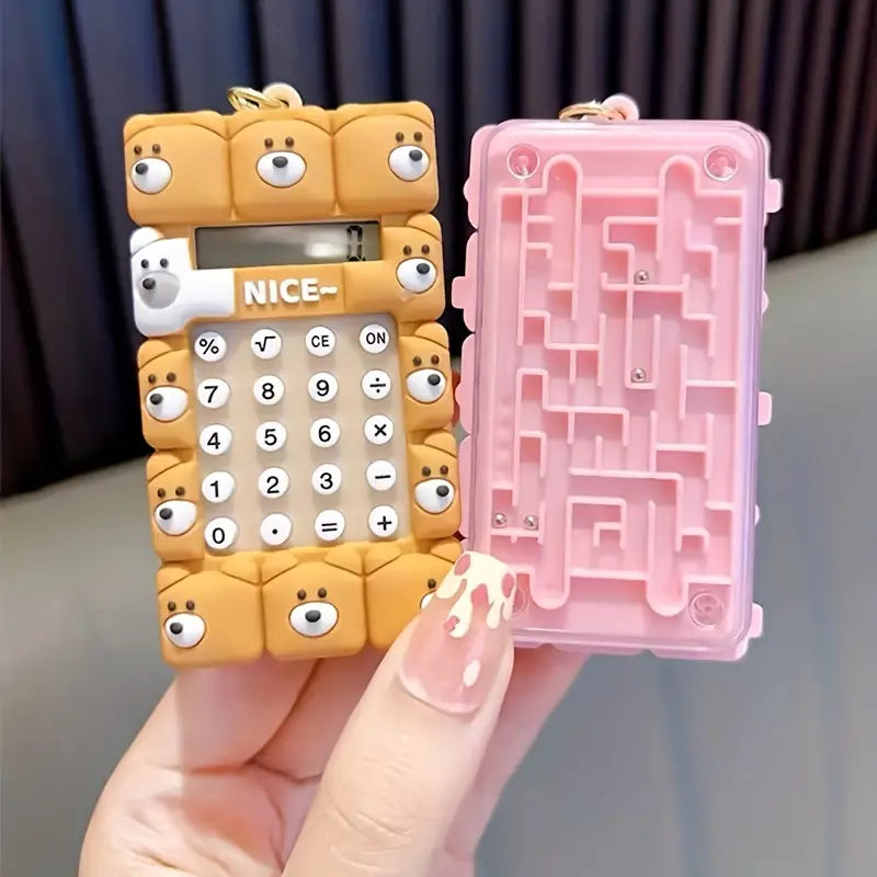 Cute Cartoon Animal Red Panda Maze Keychain Pendant