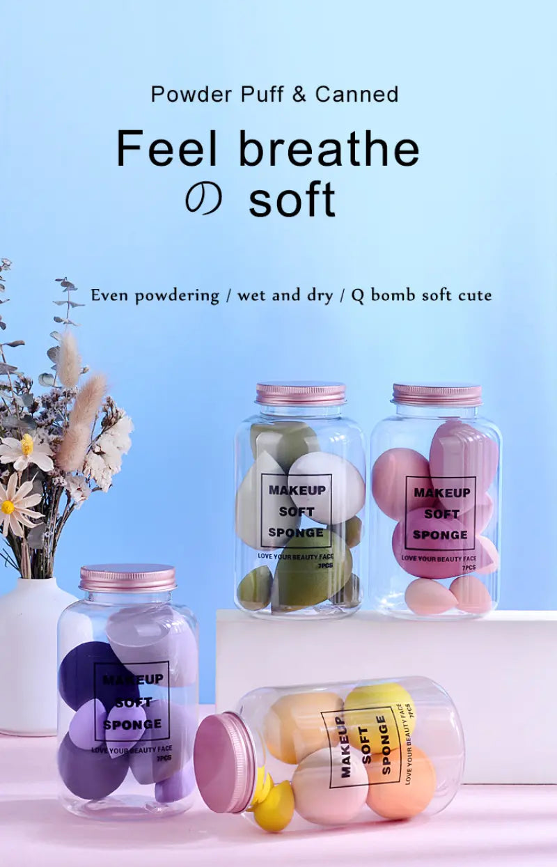7pcs Makeup Sponge Set for Foundation and Concealer