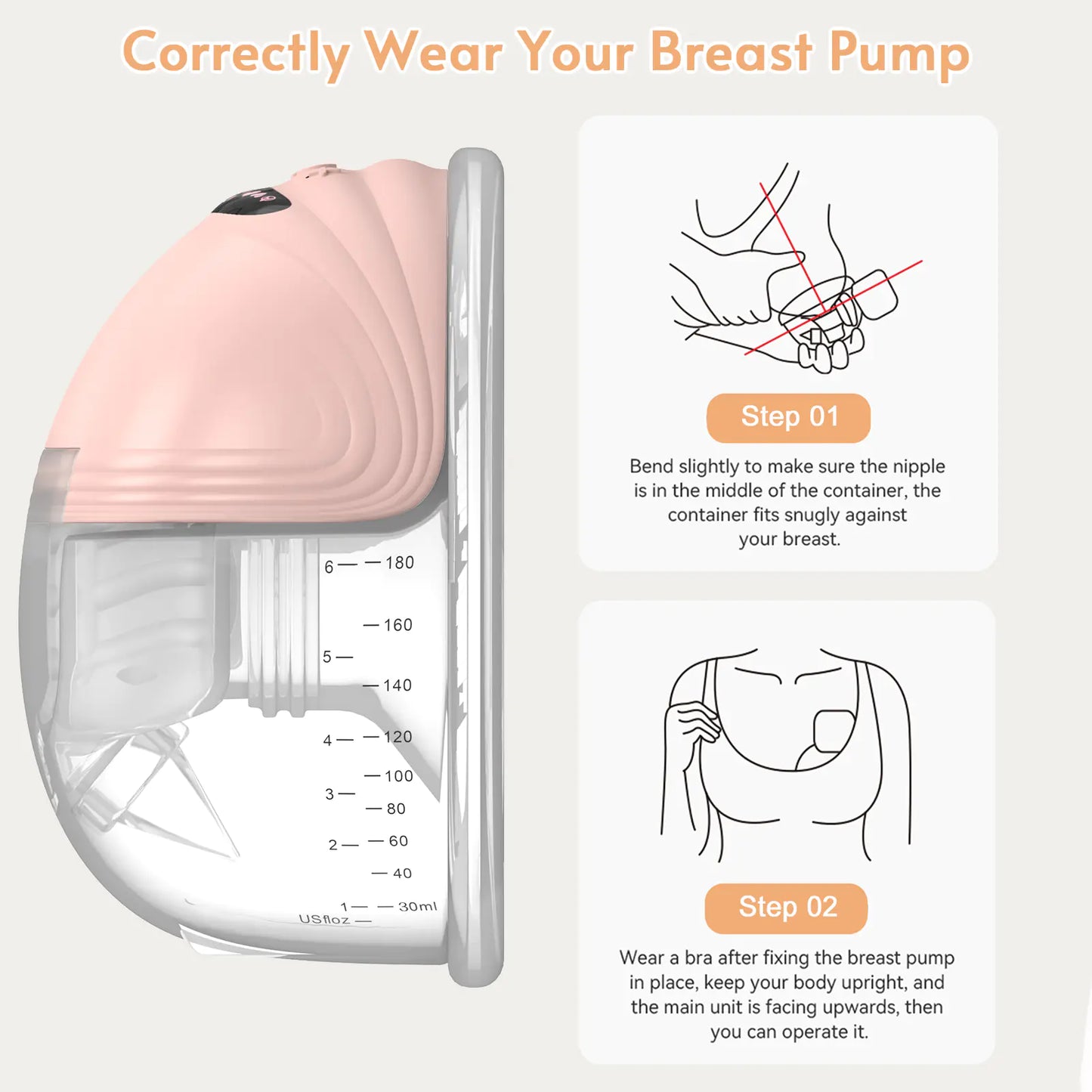 Intelligent All-in-One Electric Breast Pump with Large Suction