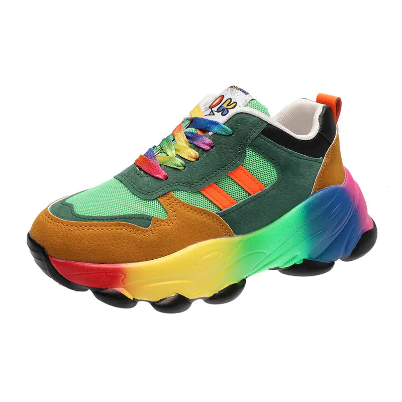 Colorful Dad Sneakers for Women - Trendy Casual Shoes
