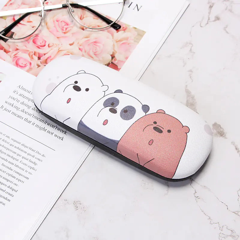 Cute Cartoon Panda Glasses Case - Portable Storage Box