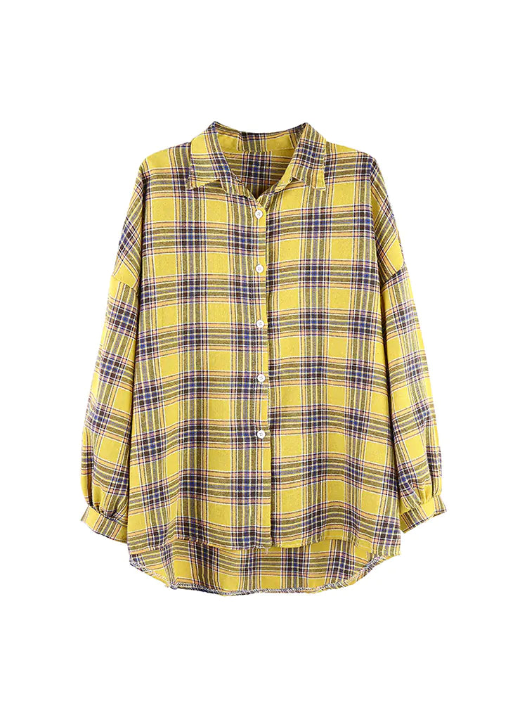 Autumn 2020 Korean Loose Fit Plaid Shirt Jacket