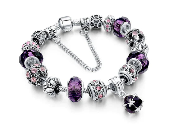 Large Hole Glass Bead Bracelet