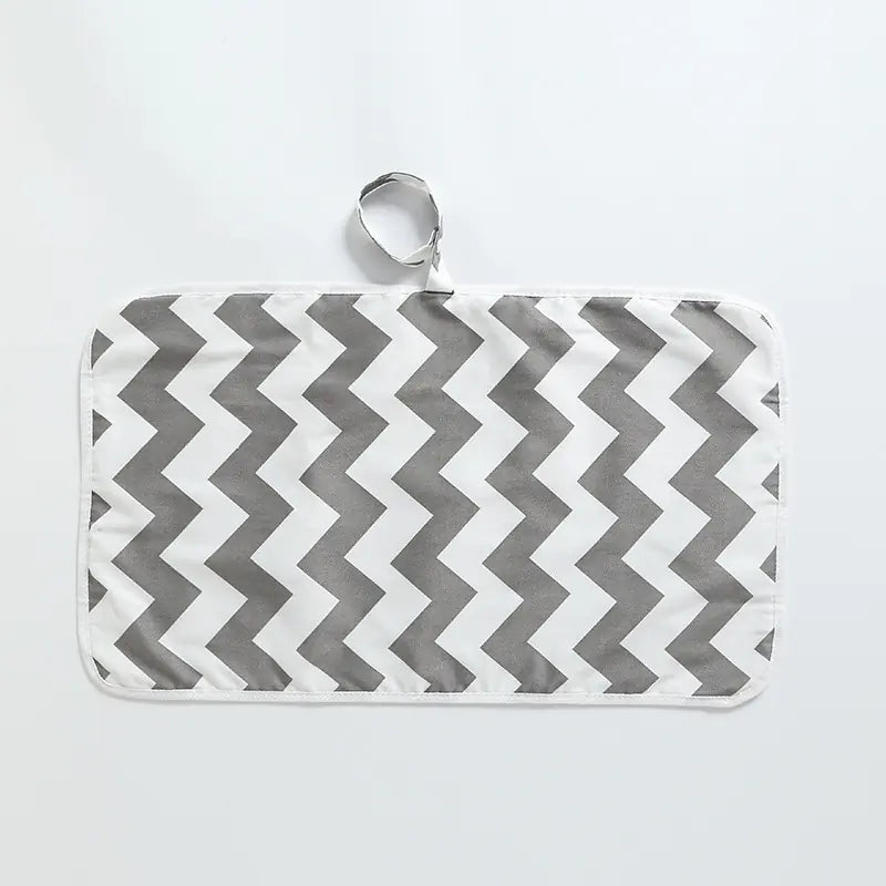 Washable Cotton Diaper Bag with Folding Changing Mat