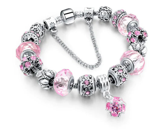 Large Hole Glass Bead Bracelet