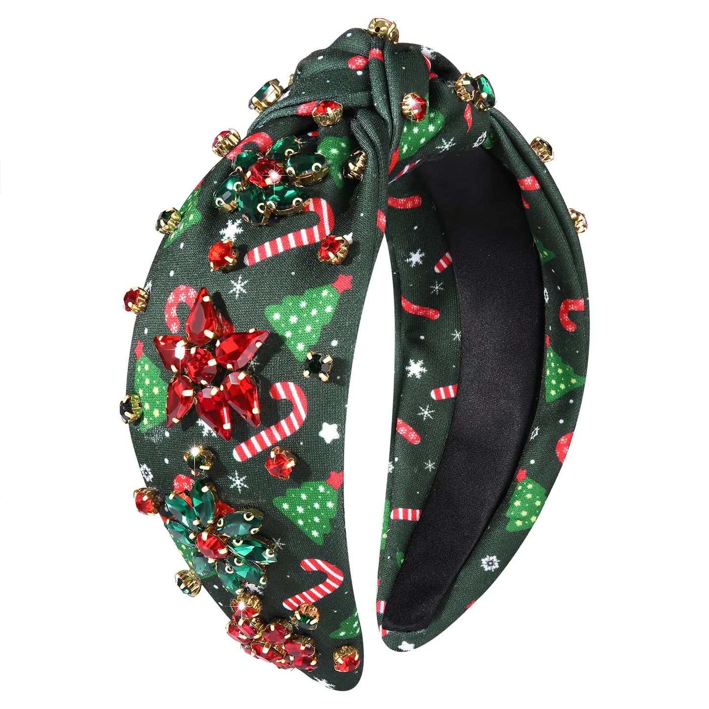 MOLOCH Christmas Headband for Women Christmas Tree Bow Snowflake Knotted Headband Jeweled Crystal Xmas Headband Christmas Decorations Gifts