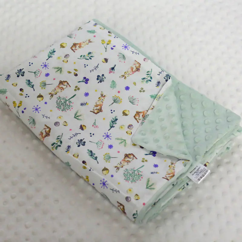 Thick Cartoon Baby Blanket for Warmth & Breathability